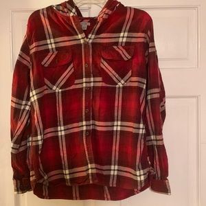Womens Carhartt Flannel with Hoodie